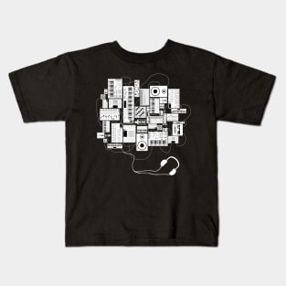 Electronic Music Producer With Synthesizer and Drum Machine Kids T-Shirt